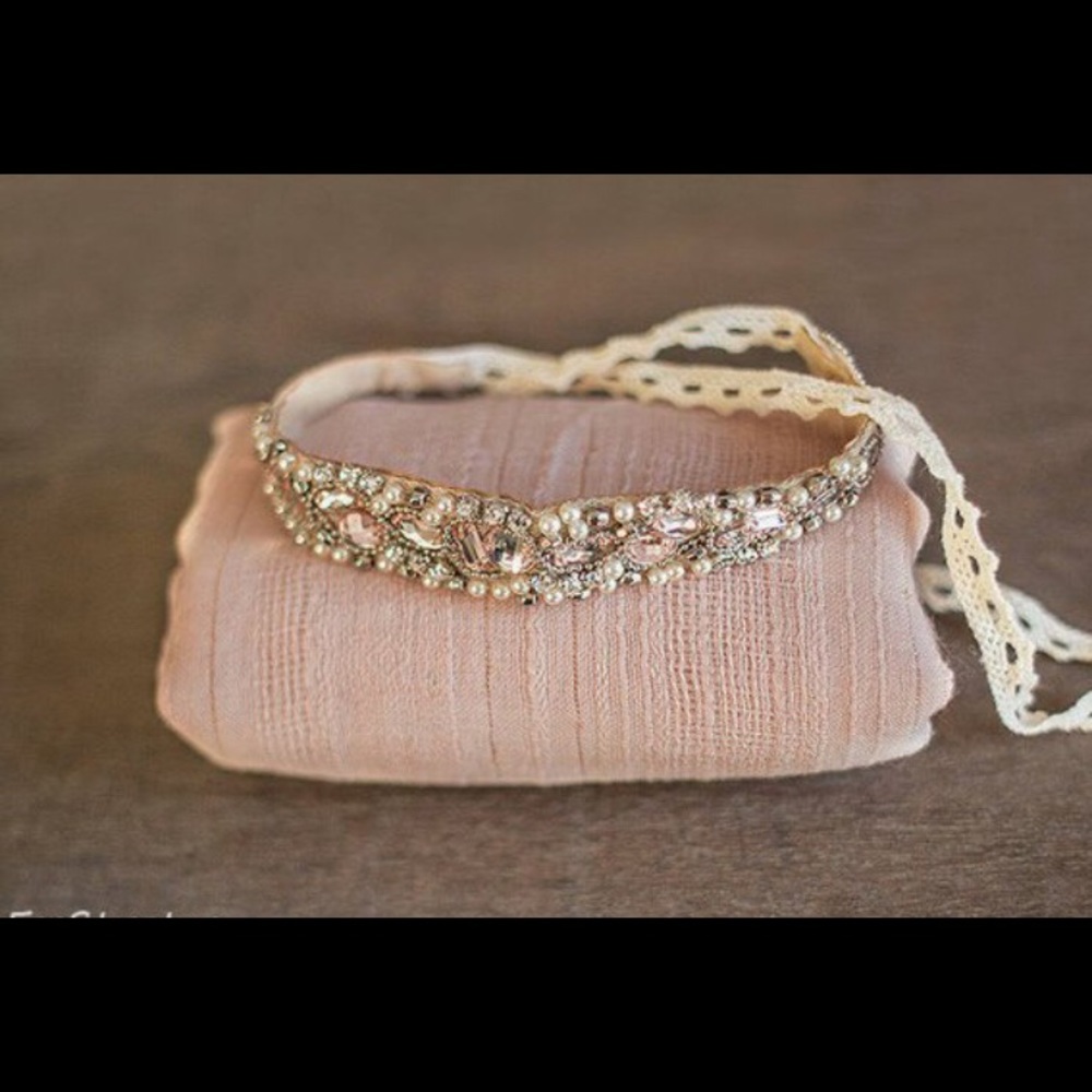 Baby wrap and headband photo prop set